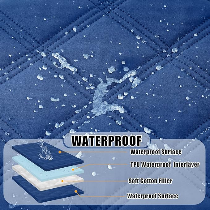 Smiry Waterproof Dog Bed Cover Blanket 68x82, Soft Reversible Pet Blanket - Image 2