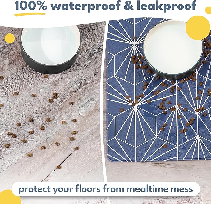 NALALAS Large Dog Mat for Food and Water, Cat Feeding Mat | Large Waterproof - Image 2