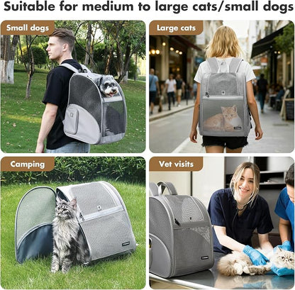Pet Backpack Carrier ，Large Cat Carrier Backpack Up to 20 Lbs - Image 8