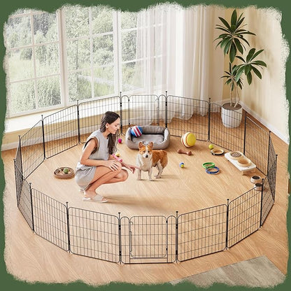 Yaheetech Expandable Dog Playpen, 16 Panel 24 inch Puppy Playpen - Image 3