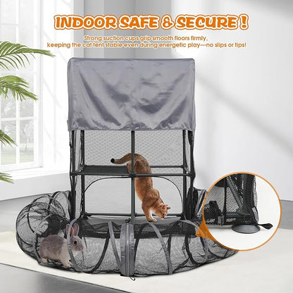Catio Outdoor Cat Enclosure for Cats & Small Animals, Pet Playpen Cat Climber - Image 7