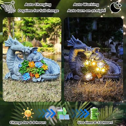 Dragon Solar Garden Statues Outdoor Decoration - Image 7