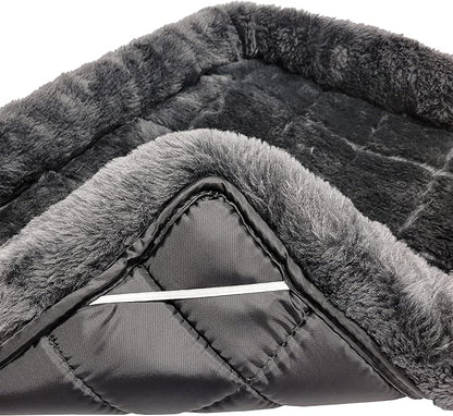 MidWest Homes for Pets QuietTime Dog Bed – Gray Faux Fur Bolster, Ultra-Soft - Image 4