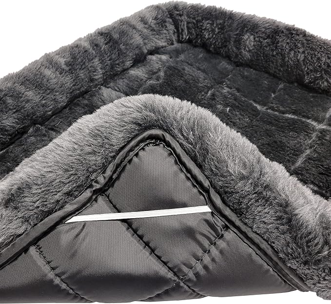 MidWest Homes for Pets QuietTime XXS Dog Bed – Gray Faux Fur Bolster, - Image 4