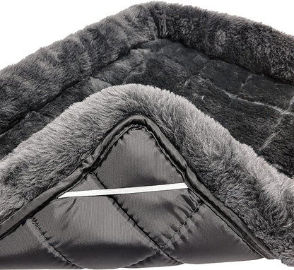 MidWest Homes for Pets QuietTime Giant Dog Bed – Gray Faux Fur Bolster - Image 4