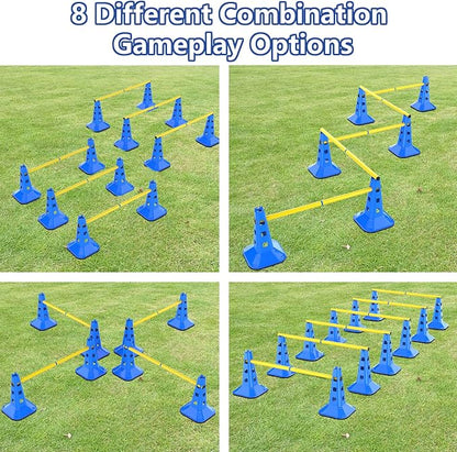 Dog Agility Hurdle Cone Set, Adjustable Height Dog Agility Course - Image 4