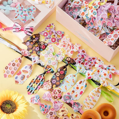 Reginary 100 Pieces Dog Bow Tie Collar Set Include 40 Dog Neckties, and 30 - Image 4