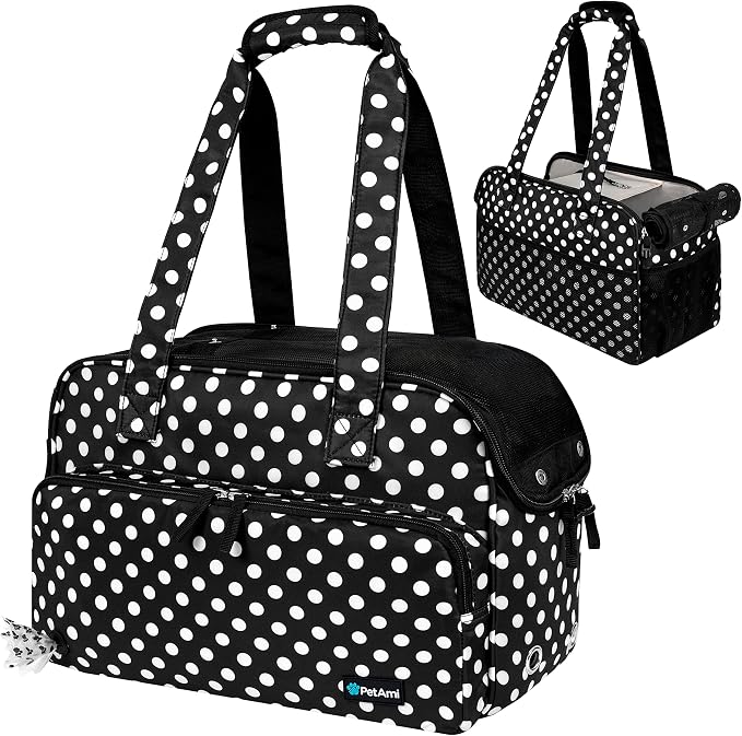 PetAmi Small Dog Purse Carrier, Soft-Sided Pet Carrier Bag by PetAmi