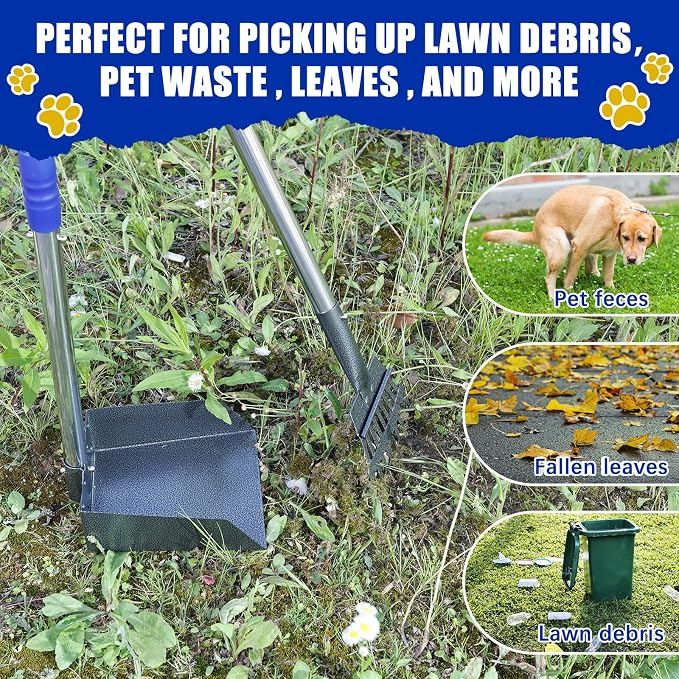 Pooper Scooper for Dogs, Dog Pooper Scooper Long Handle, Height Adjustable Pet - Image 5