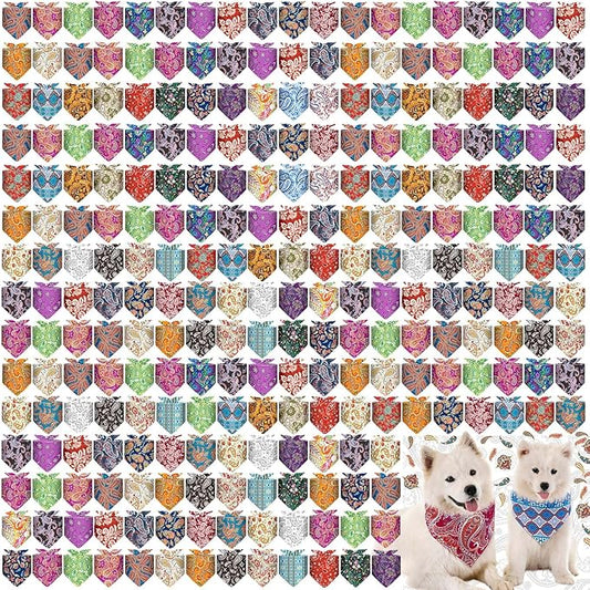 Aliceset 180 Pcs Paisley Dog Bandana Bulk Retro Bandanas by Aliceset