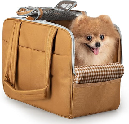 Dog Purse Carrier for Small Dogs – Cotton Padded Interior, Breathable Mesh & by wagfur