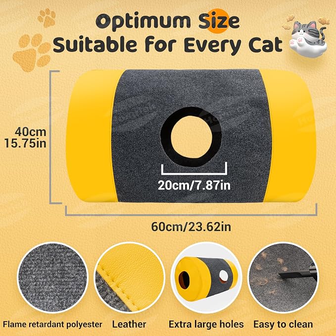 Homrich Multifunctional Collapsible Cat Play Bag, Indoor Cat Tunnel Activity - Image 5
