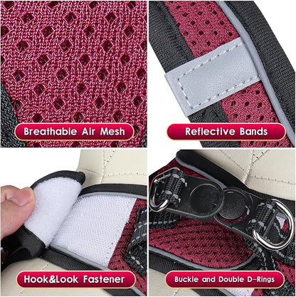 YIMEIS Dog Harness and Leash Set, No Pull Soft Mesh Pet Harness, Reflective - Image 4