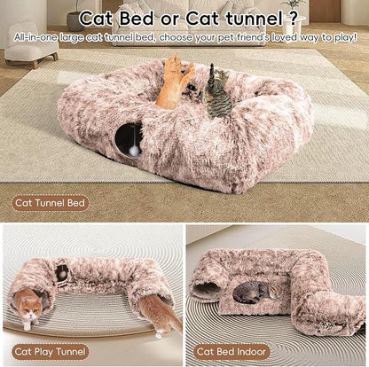 Extra Large Cat Tunnel Bed, 4 Ways Tunnels - Image 3