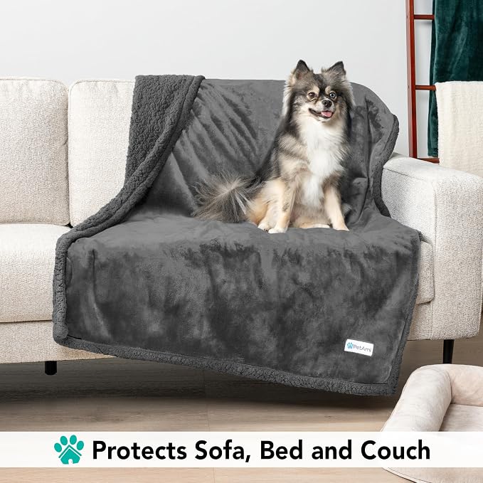 PetAmi Dog Blanket for Bed, XL Pet Blanket Large Dogs, Fleece Furniture Couch - Image 3
