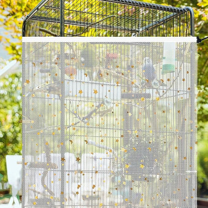 Bird Cage Cover, 60-118'' Large, 31.5'' H Adjustable Nylon Mesh Net, Soft Airy - Image 7