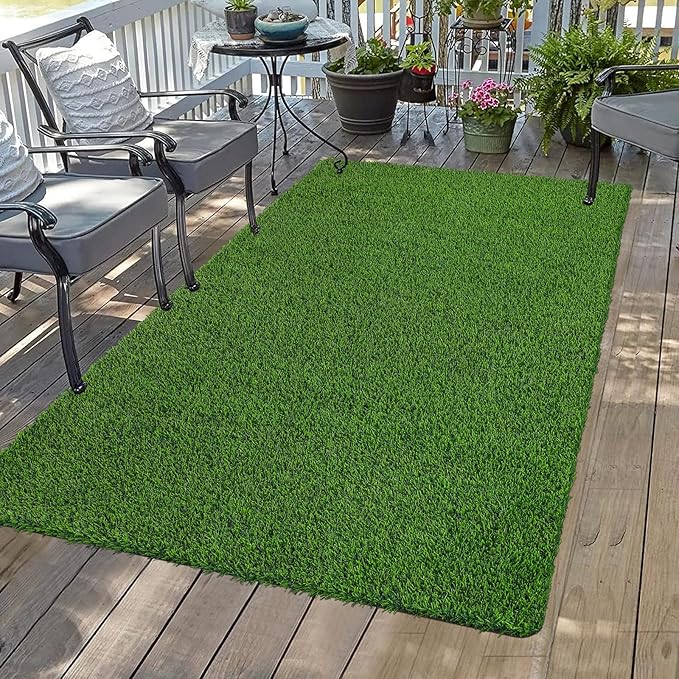 Bsmathom Artificial Grass Rug Indoor Outdoor Rug, 3x5Ft Dog Grass Mat by Bsmathom
