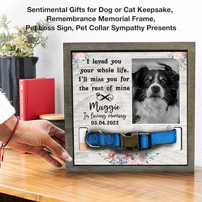 Customized Pet Keepsake Frame Dead Pet Xmas Memorial Dog Remembrance Frame - Image 7