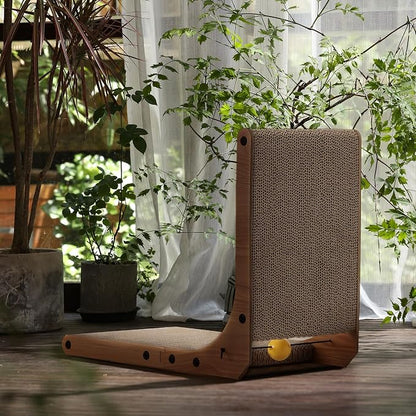 FUKUMARU Cat Scratcher, 18.9 Inch L Shape Cat Scratch Pad, Vertical Cat - Image 7