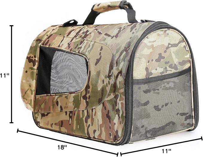 Pawer 18” x 11”x 11” Soft-Sided Foldable Airline Approved Pet Carrier - Image 10