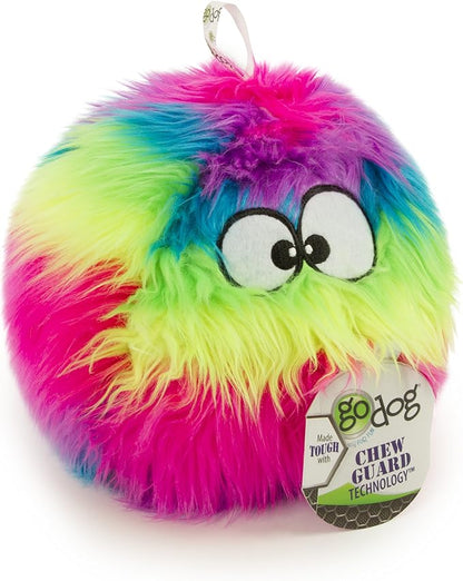 goDog Furballz Squeaky Plush Ball Dog Toy, Chew Guard Technology - Image 6