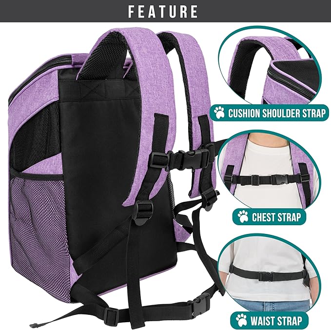 PetAmi Small Dogs and Cat Backpack Carrier, Airline Approved Pet Backpack - Image 5