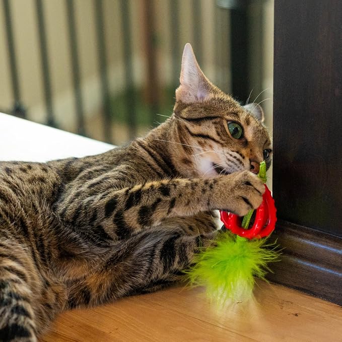 Catstages Dental Strawberry Teether, Soft and Textured Cat Chew Toy, Catnip Oil - Image 6