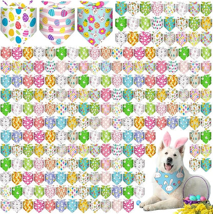 Aliceset 180 Pcs Easter Dog Bandana Bulk Spring Bandanas by Aliceset