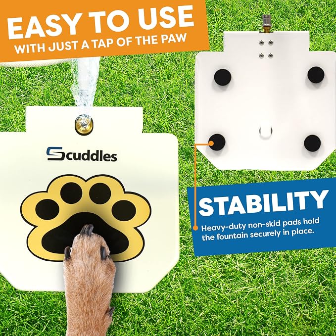 Scuddles Outdoor Dog Water Fountain – Step-On Dog Sprinkler Toy - Image 8