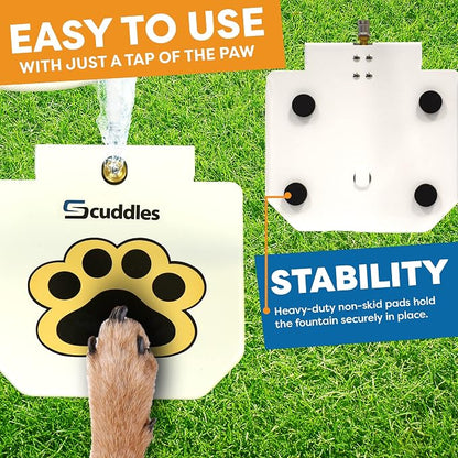 Scuddles Outdoor Dog Water Fountain – Step-On Dog Sprinkler Toy - Image 8