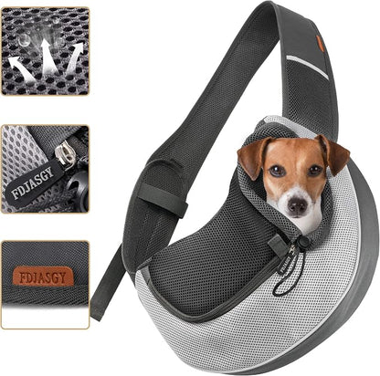 FDJASGY Pet Sling Carrier for Small Dogs Cats, Breathable Mesh Travelling Hand - Image 7