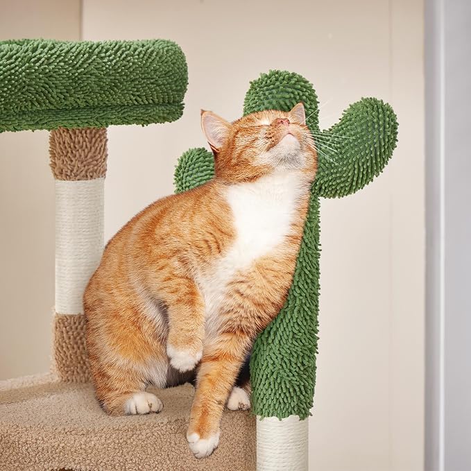 Yaheetech Cactus Cat Tree, 42in Cat Tower - Image 5