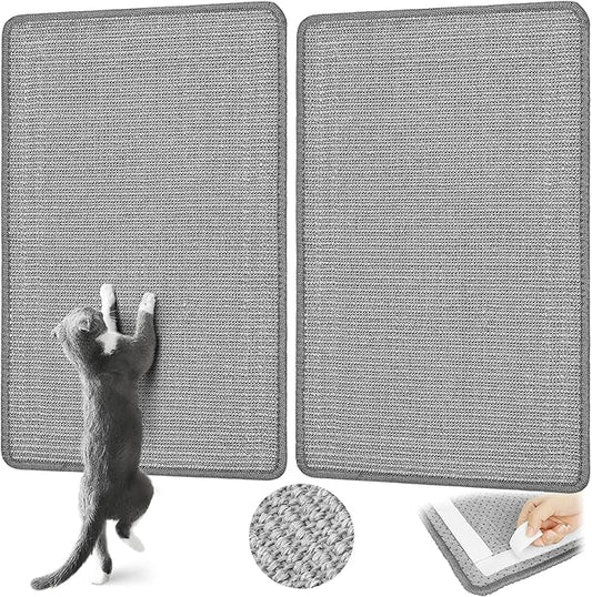 Gray Cat Scratching Mat Sisal, 2 Packs Sisal Fabric Large Cat Scratching Pad by GraciadecoStorage