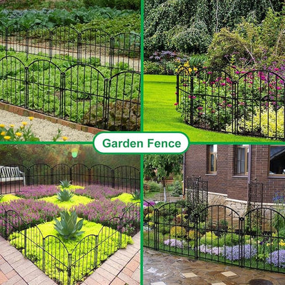 Decorative Garden Fence 17in x30ft, 30 Pack Rustproof Metal No Dig Fence Animal - Image 8