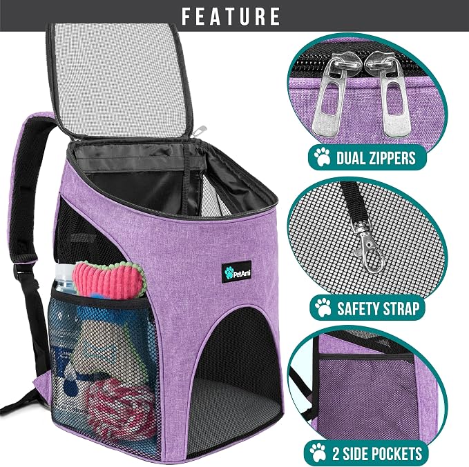 PetAmi Small Dogs and Cat Backpack Carrier, Airline Approved Pet Backpack - Image 3