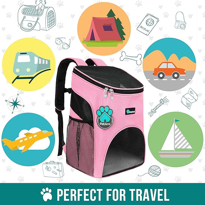 PetAmi Small Dogs and Cat Backpack Carrier, Airline Approved Pet Backpack - Image 7