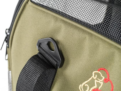 Pawer Soft-Sided Pet Carrier for Cat and Small Dog, Olive Color, Medium Size - Image 9
