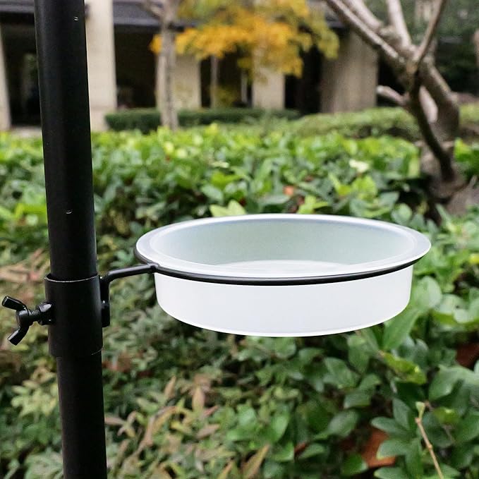 2pcs Plastic Round Bird Feeders Bowls, Wild Birds Seed Feeder Tray Bird Bath - Image 5