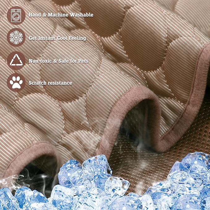 Washable Dog Cooling Mat Ice Silk Cooling Mat - Image 7