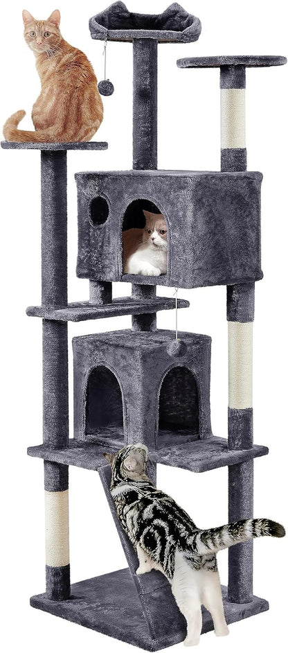 Yaheetech XL Cat Tree, 80in Multi-Level Tower by Yaheetech