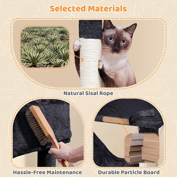 Yaheetech Multil-Level Cat Tree Cat House - Image 6
