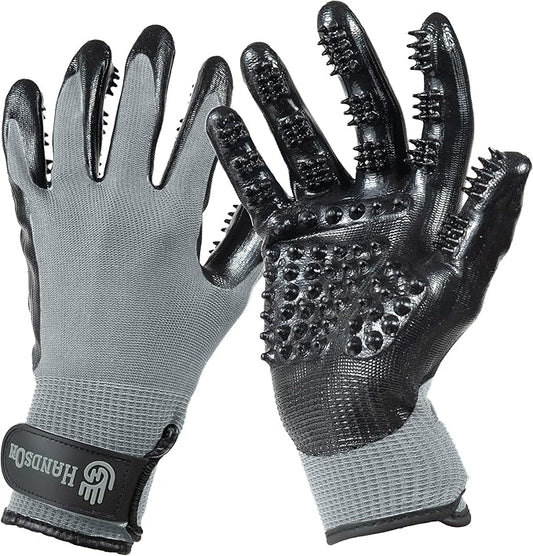 H HANDSON Pet Grooming Gloves by HandsOnPatentedOriginalGroomingBathingGloves