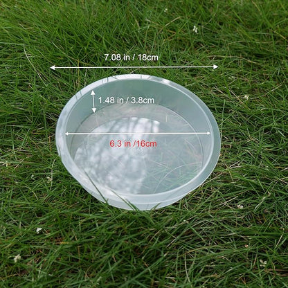 2pcs Plastic Round Bird Feeders Bowls, Wild Birds Seed Feeder Tray Bird Bath - Image 2