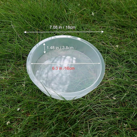 2pcs Plastic Round Bird Feeders Bowls, Wild Birds Seed Feeder Tray Bird Bath - Image 2