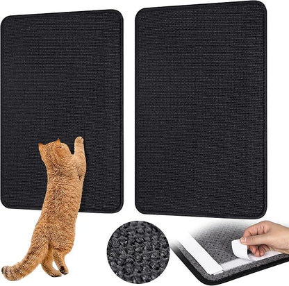 Black Cat Scratching Mat Sisal, 2 Packs Sisal Fabric Large Cat Scratching Pad by GraciadecoStorage
