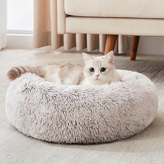 WESTERN HOME WH Calming Dog & Cat Bed, Anti-Anxiety Donut Cuddler Warming Cozy by WESTERNHOME