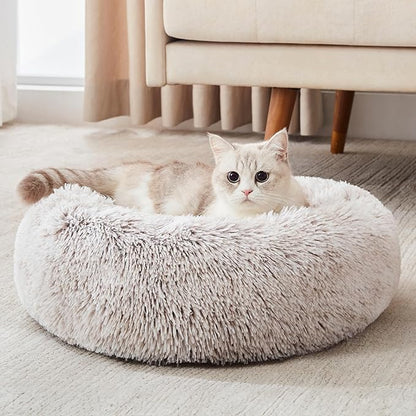 WESTERN HOME WH Calming Dog & Cat Bed, Anti-Anxiety Donut Cuddler Warming Cozy by WESTERNHOME