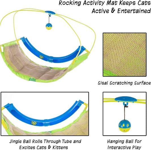 PETMAKER Interactive Cat Toy Rocking Activity Mat- Swing Playing Station - Image 2