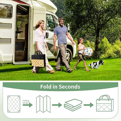 GENIMO Outdoor Rug for Patio Clearance, Lightweight Waterproof RV Camping Mat - Image 7