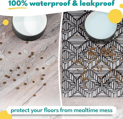NALALAS Dog Mat for Food and Water, Cat Feeding Mat | Waterproof Dog Bowl Mat | - Image 2
